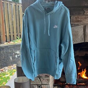 Nike Light Blue Men’s Hoodie with Logo Size XL